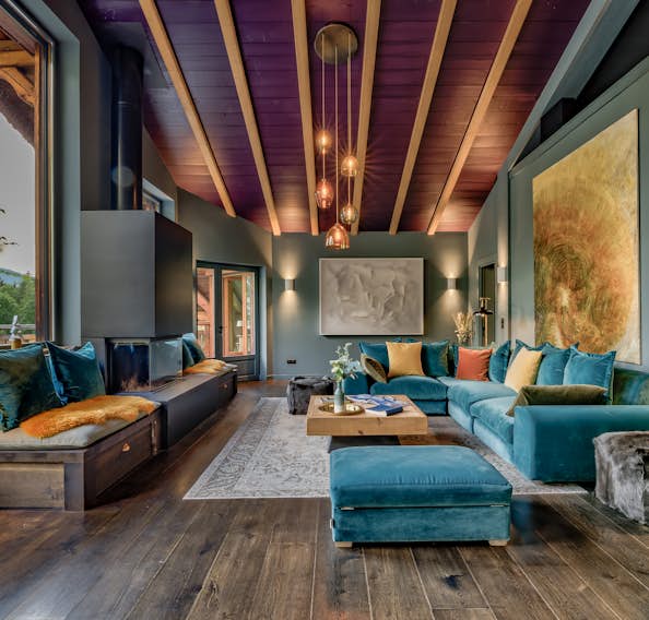 Chamonix accommodation - Chalet Peipus - Luxury living room in Chalet Peipus Chamonix