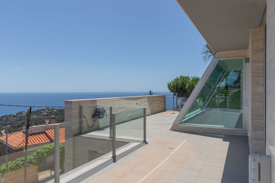 Expansive sea view roof terrace luxury family Villa Dypsis Costa Brava