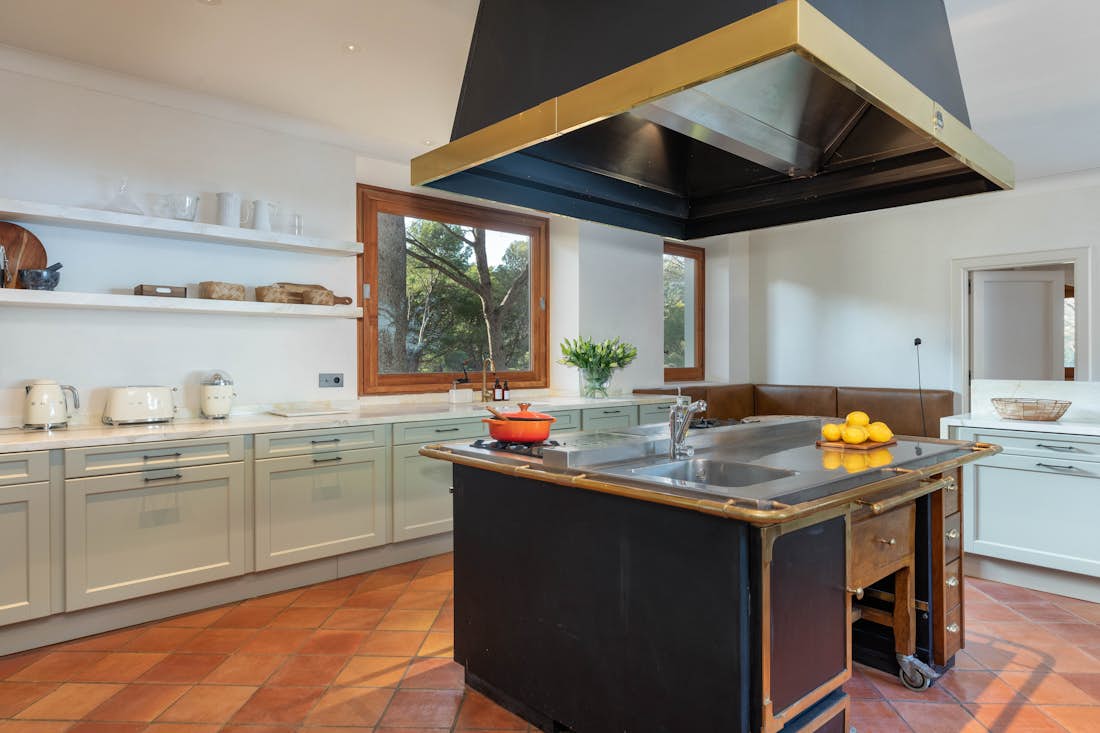 Contemporary designed kitchen mediterranean view villa Finca J Costa Brava