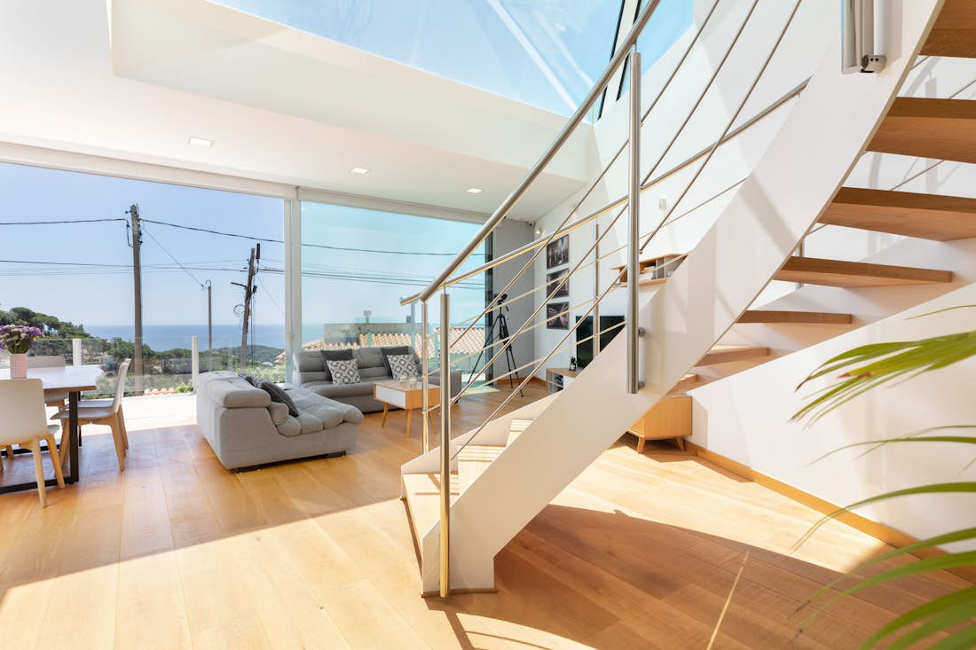 Design living room ocean view luxury family Villa Dypsis Costa Brava