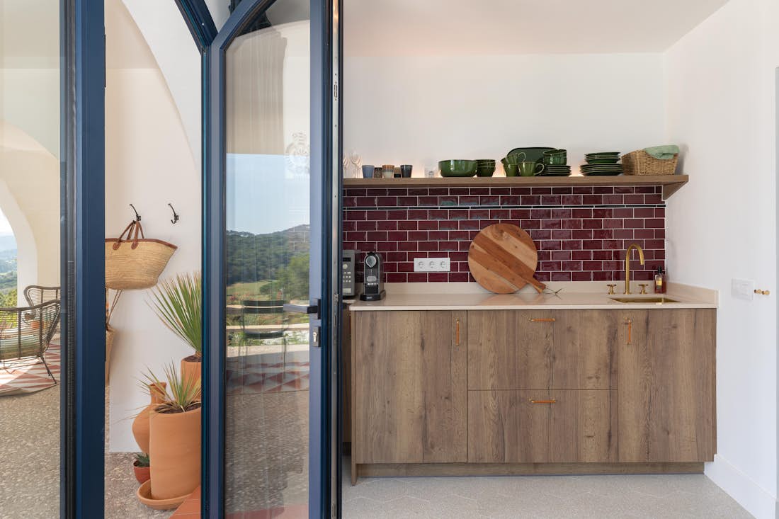Modern kitchenette amenities mediterranean villa Casa Botanic Costa Brava