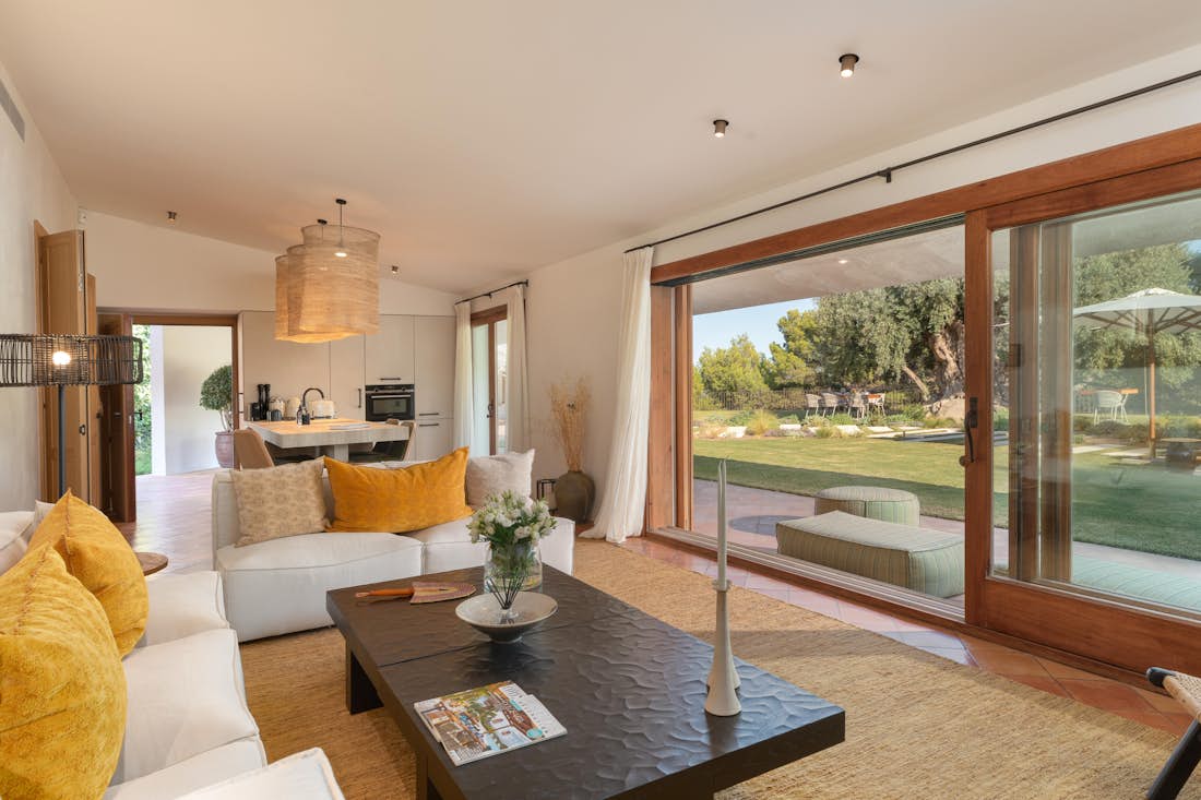 Cosy living room in guest house in Private pool villa Finca J Costa Brava