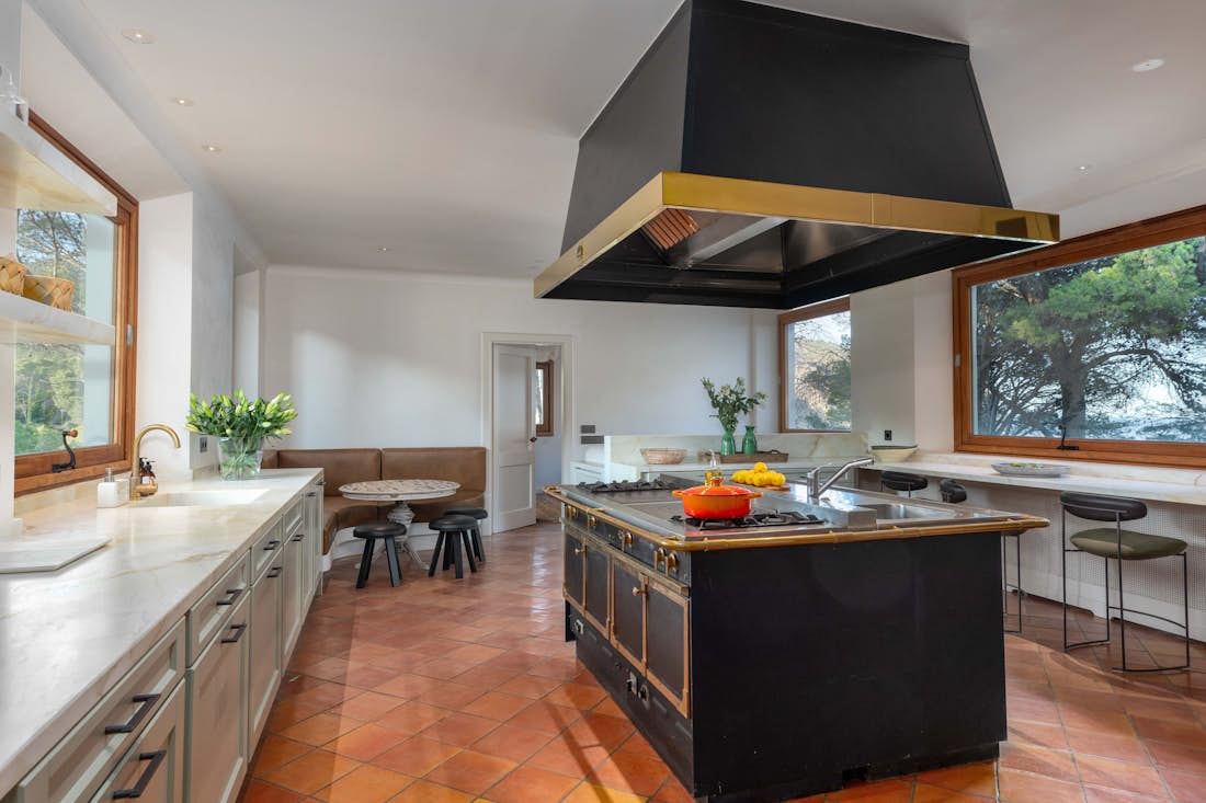 Contemporary designed kitchen mediterranean view villa Finca J Costa Brava