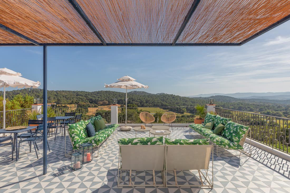Large terrace mediterranean views mediterranean villa Casa Botanic Costa Brava