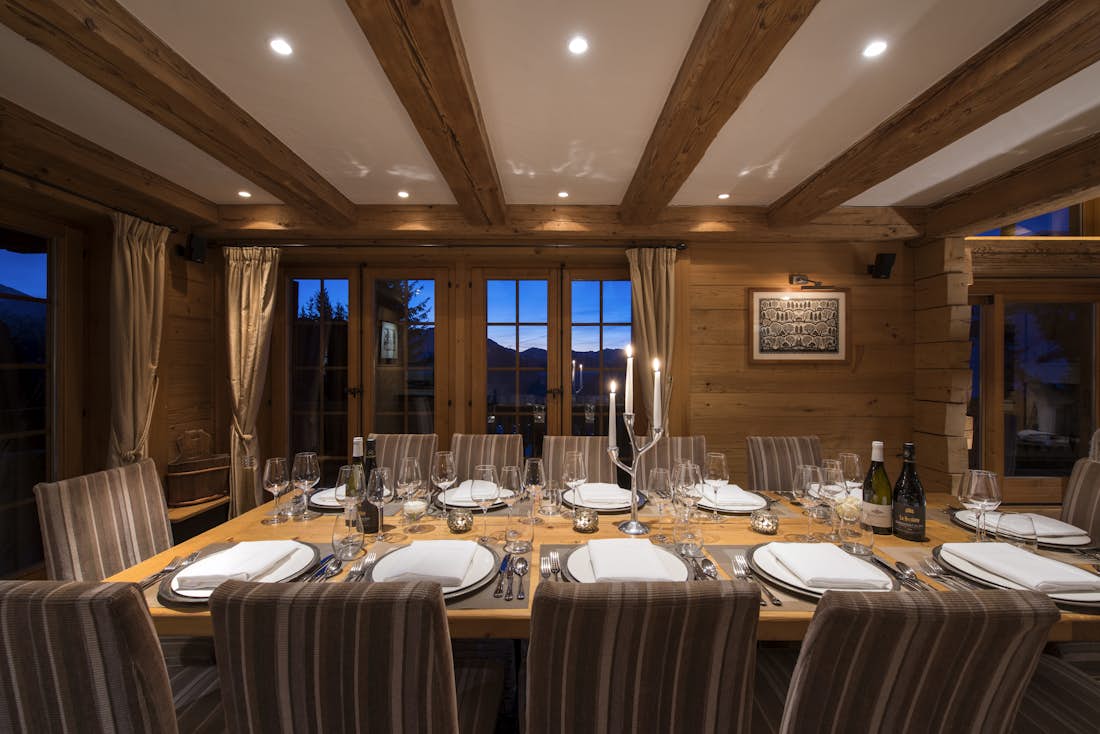 Verbier accommodation - Chalet Milou - Dining room in Chalet Milou in Verbier