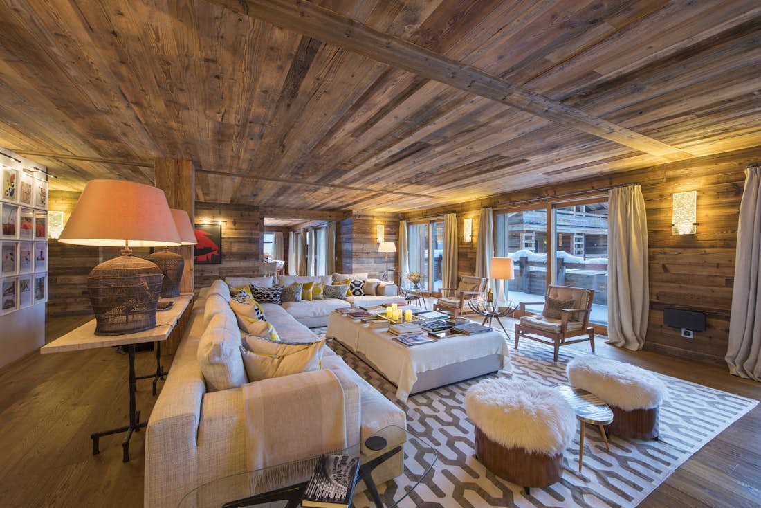 Verbier accommodation - Penthouse Place Blanche I - Adorable living room in Apartment Palace Blanche 1 in Verbier 