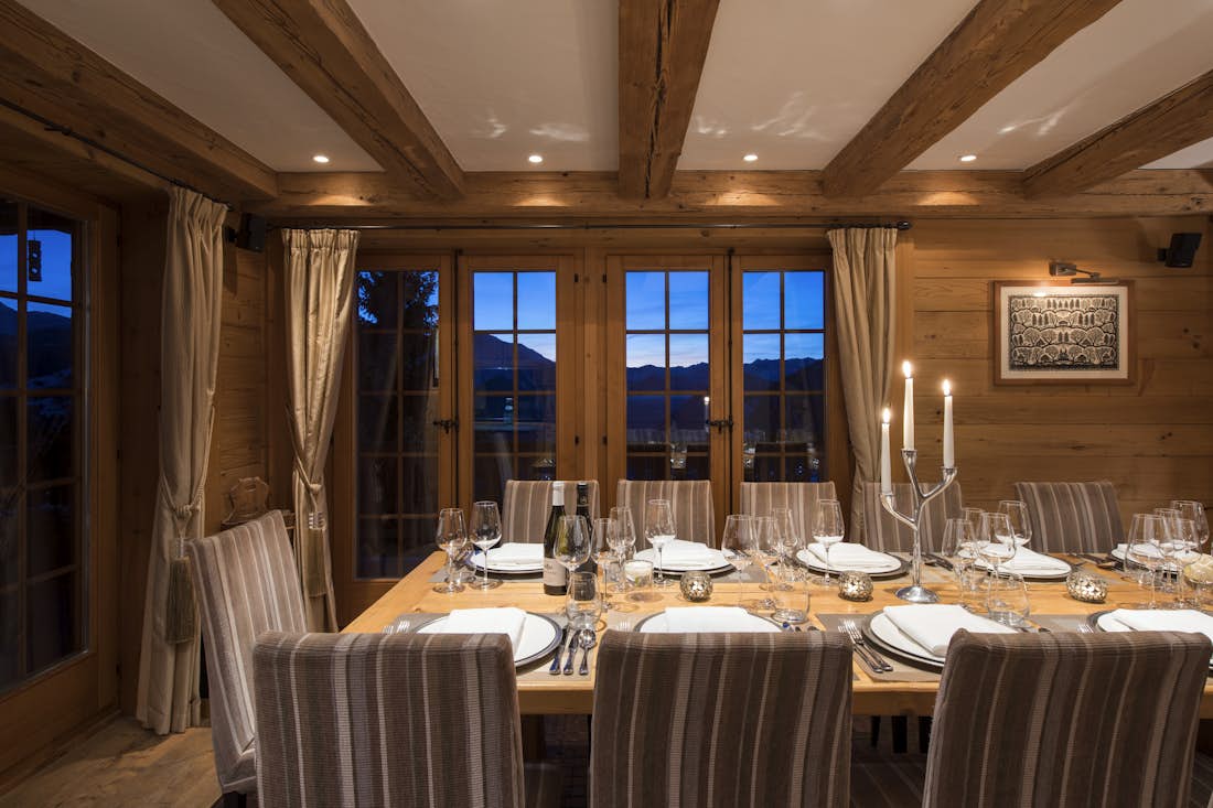 Verbier accommodation - Chalet Milou - Dining room in Chalet Milou in Verbier