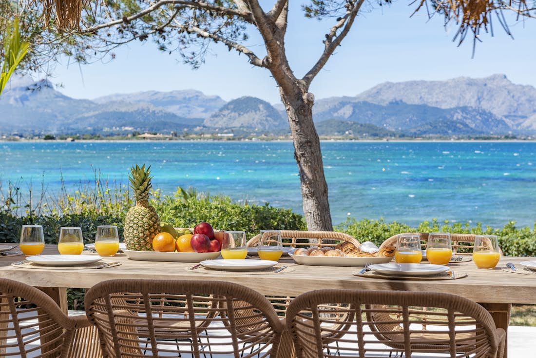 Grande terrasse villa Barcares de luxe vue mer Mallorca