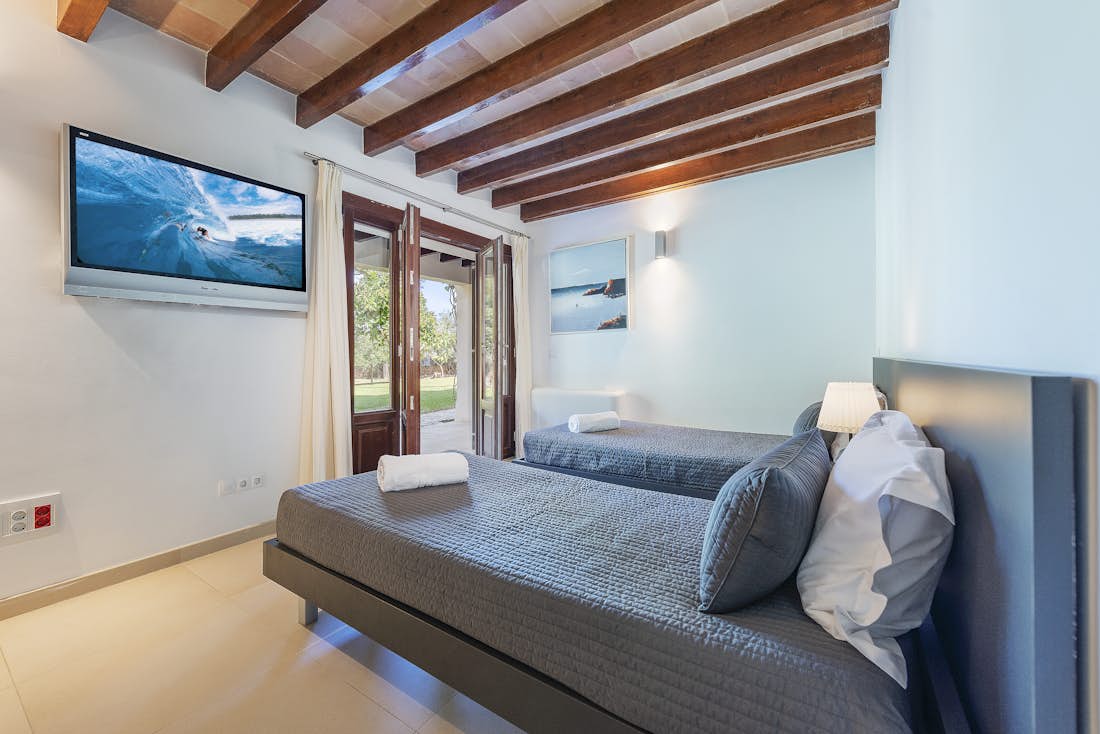 Mallorca accommodation - Villa Mal Pas Beach - Luxury double ensuite bedroom with sea view at Private pool villa Mal Pas beach  in Mallorca