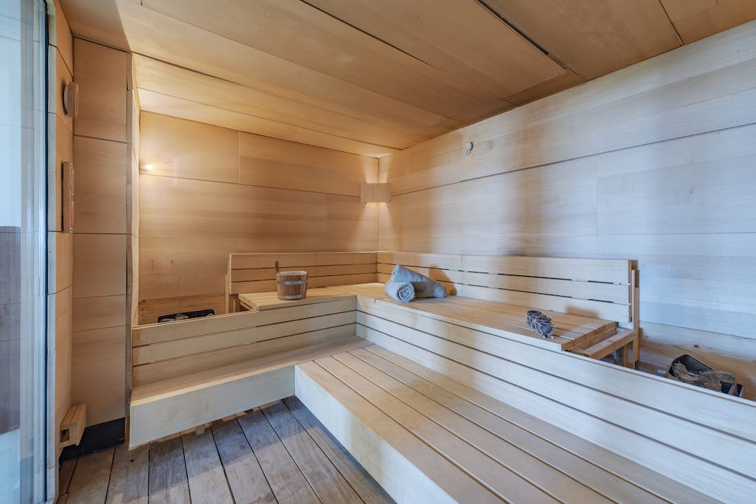 Sauna privé pierres chaudes villa Villa Cielo Bon Aire de luxe vue mer  Mallorca