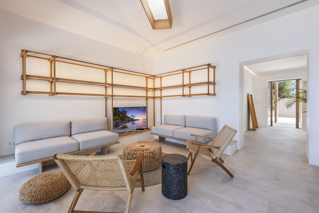 Salon moderne et confortable villa Barcares de luxe vue mer  Mallorca