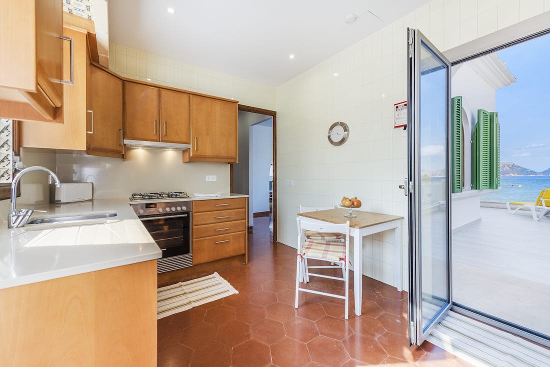 Designed kitchen sea view villa Can Verd Mallorca