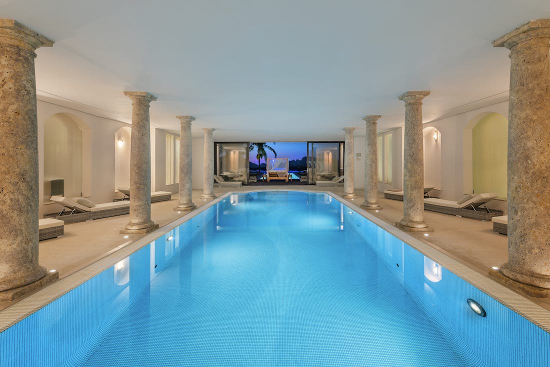 Large indoor swimming pool private villa Mallorca 