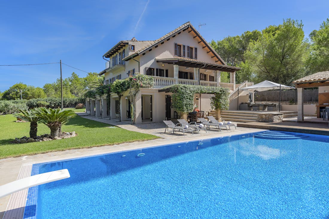 opulent private swimming pool ocean view mediterranean villa Mal Pas Beach Mallorca
