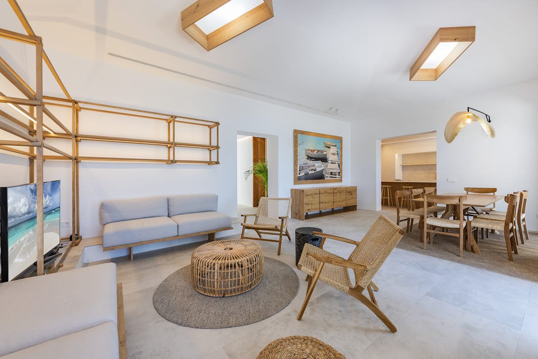 Salon moderne et confortable villa Barcares de luxe vue mer  Mallorca