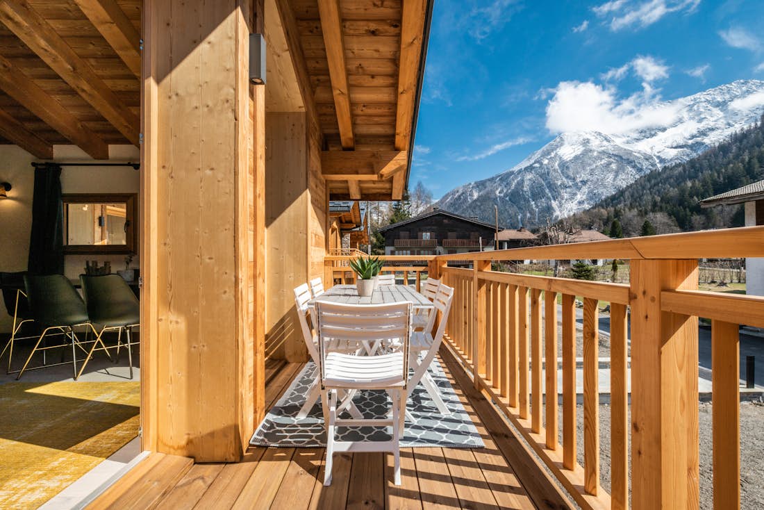 Terrasse appartement de luxe Sapelli Chamonix