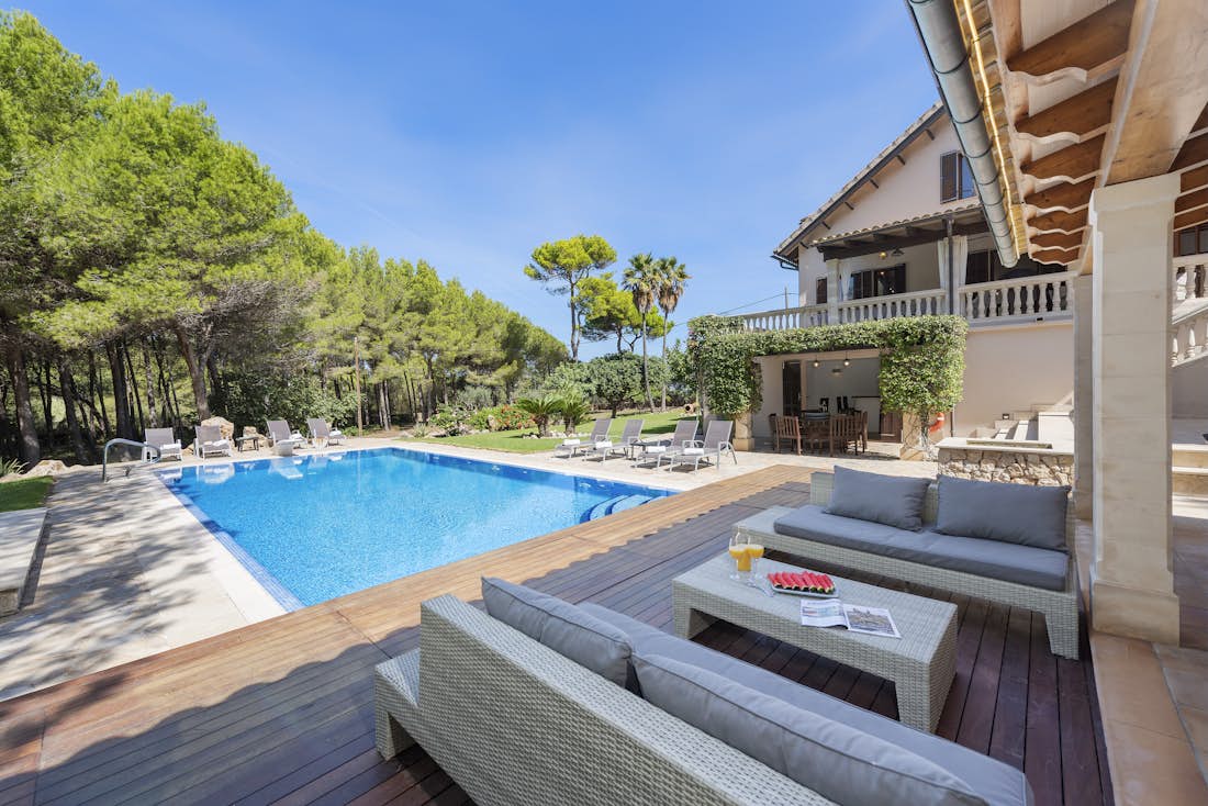 Mallorca alojamiento - Villa Mal Pas Beach - opulent private swimming pool with ocean view mediterranean villa Mal Pas Beach in Mallorca