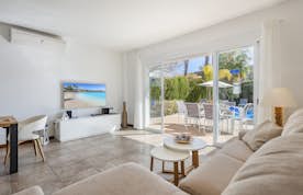 Spacious seaside living room Private pool villa Maricel Mallorca