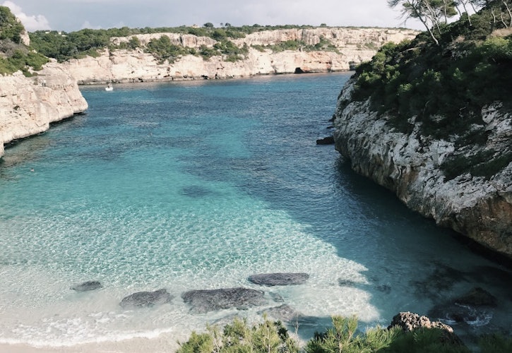 The view of cala moro in Majorca 
