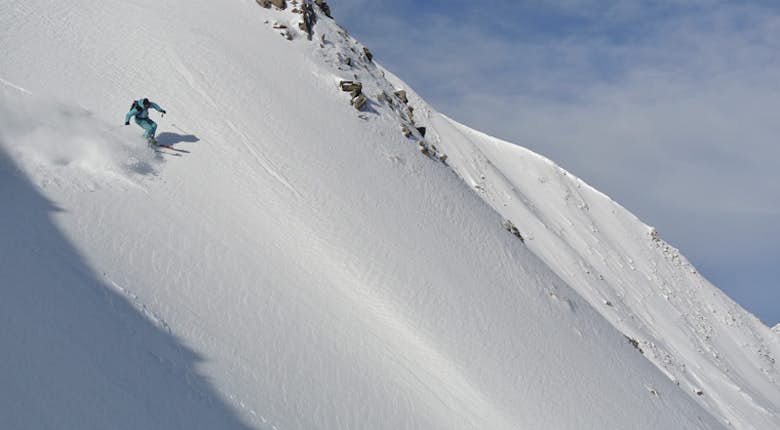 The North Face of Bellecôte slope in Peisey-Vallandry 
