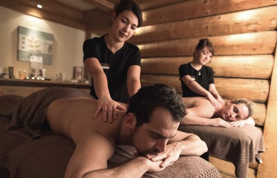 Massage couple spa montagne Ô des Cimes Carroz