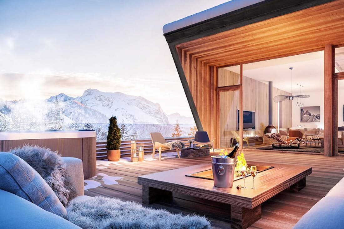Peisey-Vallandry location - Le Quartz - Spacious balcony with views over the mountains  at Le Quartz in Peisey-Vallandry