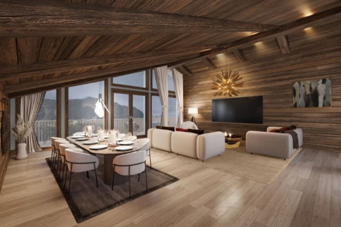 Wooden living dining room Serenity Châtel