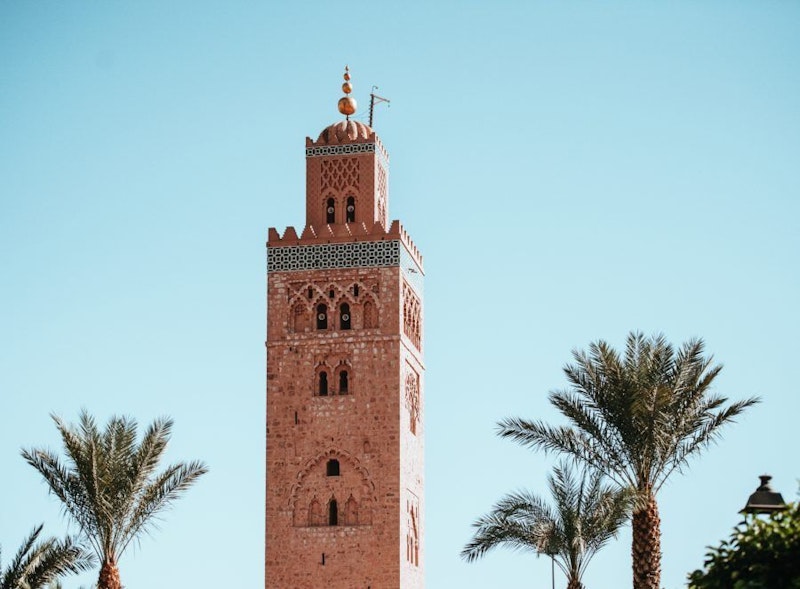 Zellige tiles at koutoubia mosque in Marrakech